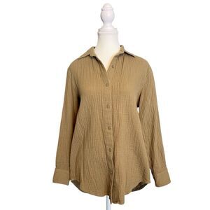Aritzia Wilfred Free Sail Gauze Button Down Shirt Size 2XS